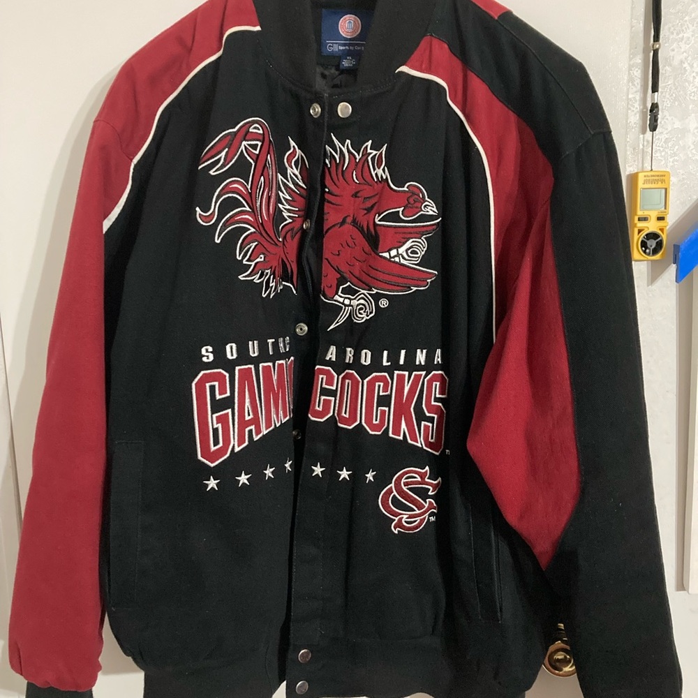 Carolina Gamecocks heavier wind breaker type jacket.